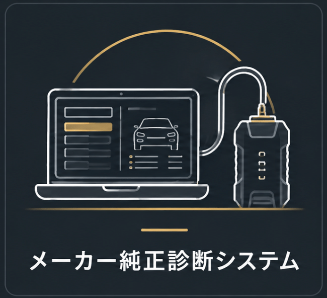 ノートPCとVCI：メーカー純正診断システム
